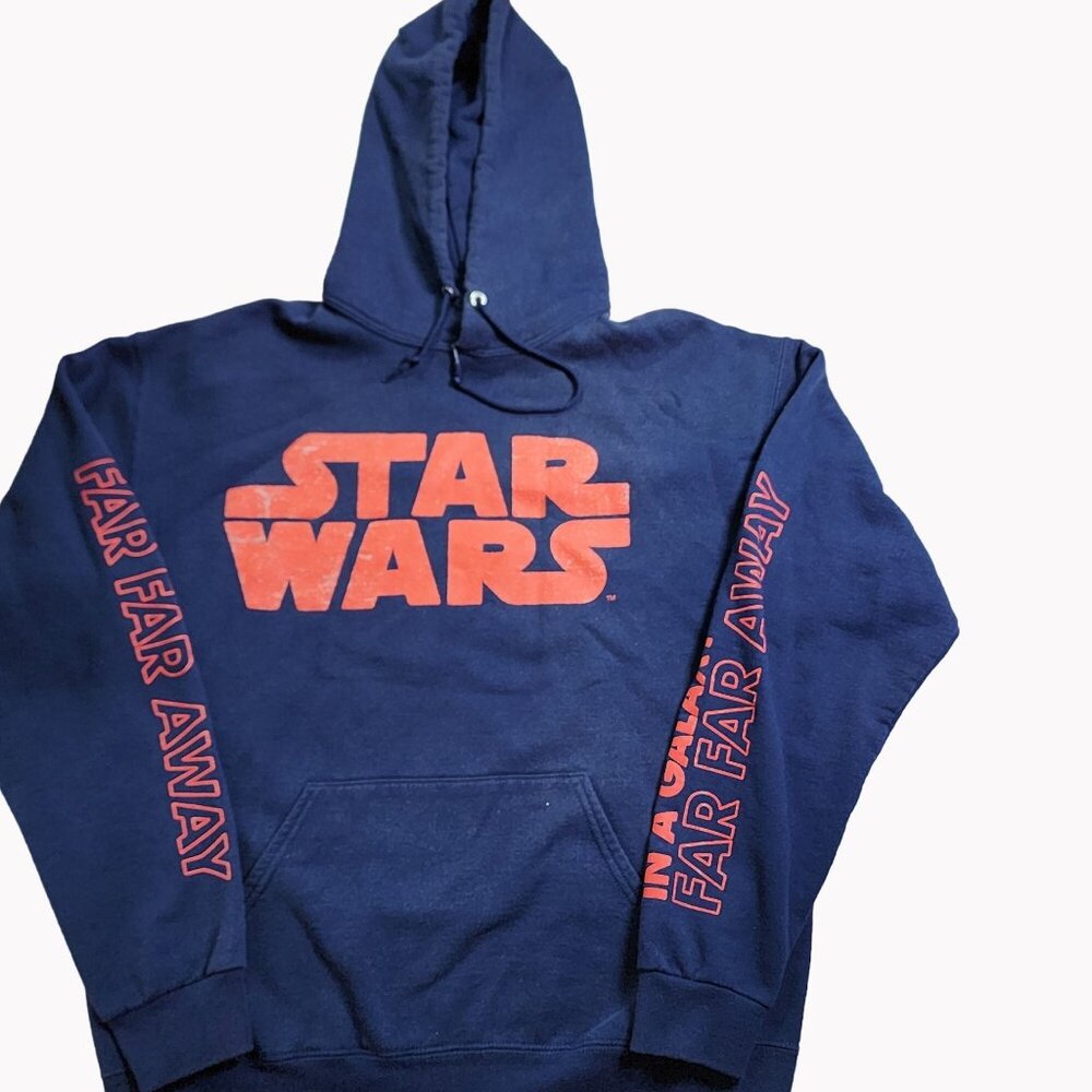 Star Wars Size L Mens Hoodie Fifth Sun In A Galaxy Far Far Away Black